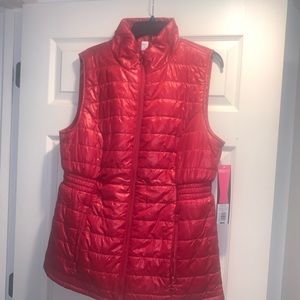 Red Puff Vest Jacket